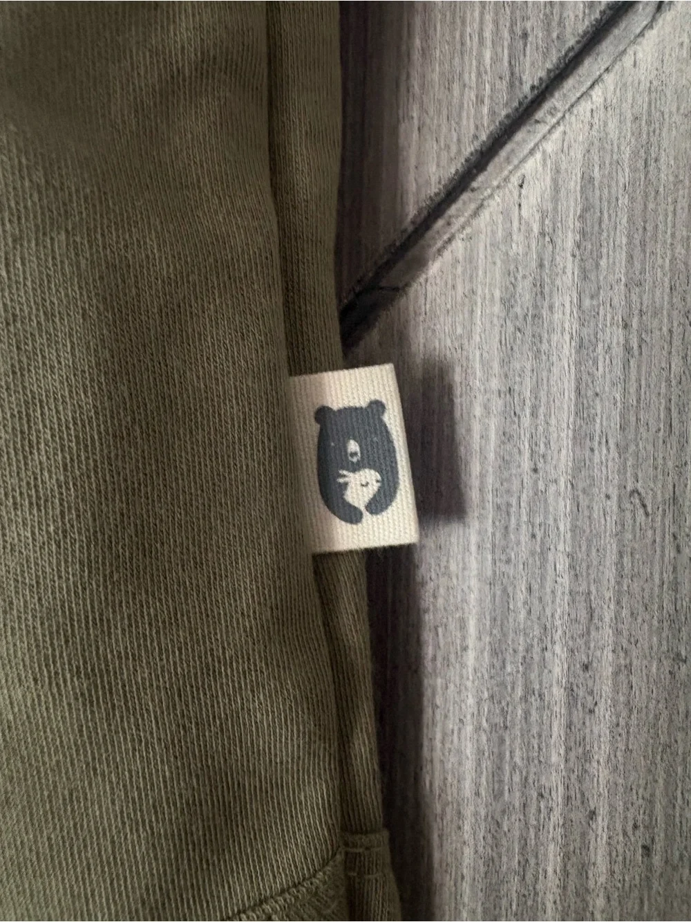 Rabbit + Bear Organic Cotton Naturally Wild Olive Onesie by Emily & Oliver 6-9 M